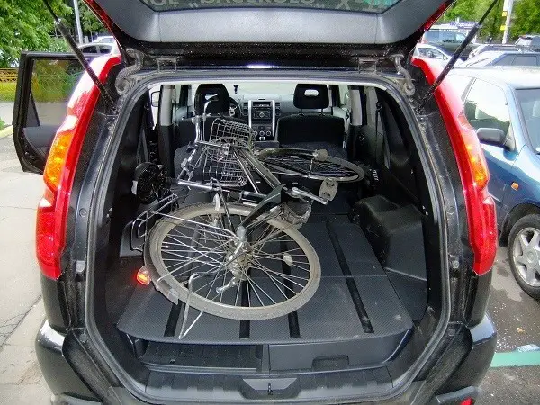 het vervoeren van een fiets in de bagageruimte