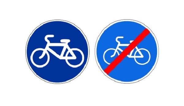 een verbod op fietsverkeer